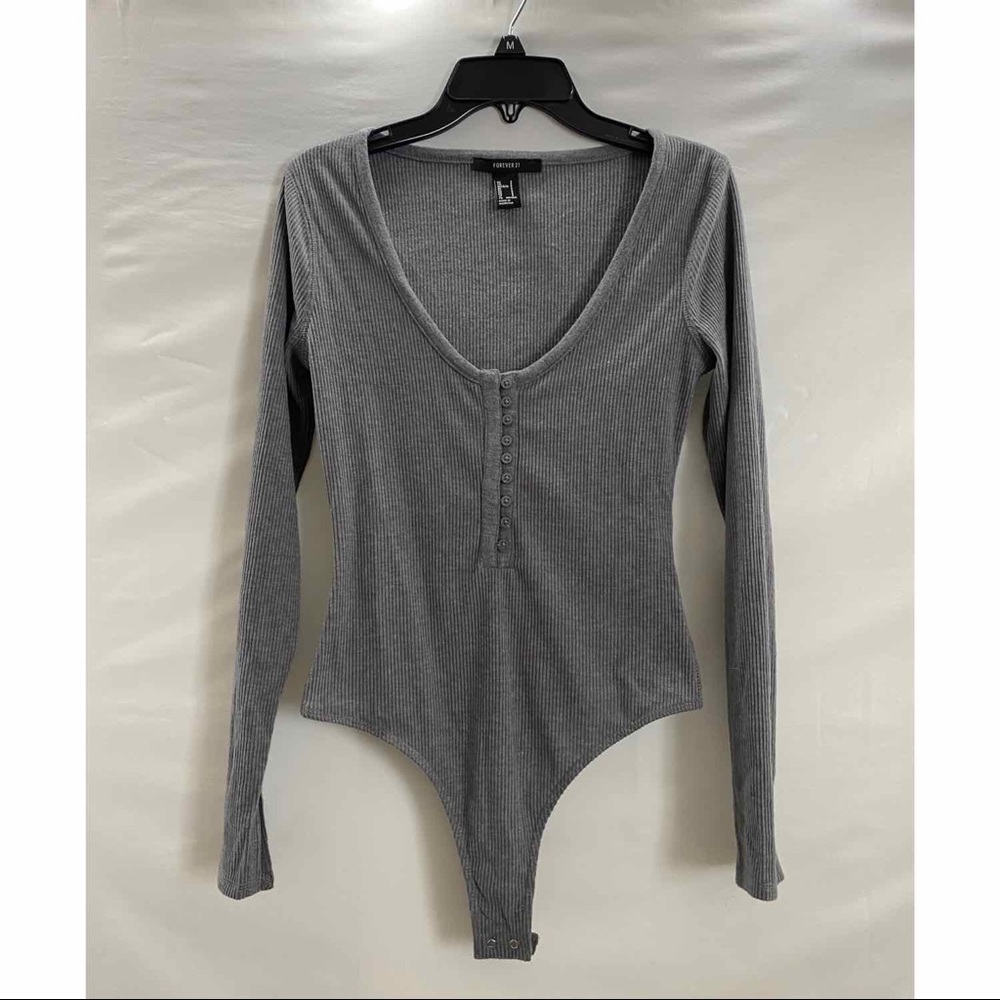 BRAND NEW Forever 21 Grey Bodysuit